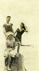 fay_viosca_pics_025 -- L-R: Claus Sadlier, Angela Viosca, Alice Baudean. Probably in Mandeville after the 1915 Hurricane.