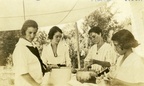 fay_viosca_pics_027 -- L-R: Angela Viosca, Unknown, Alice Baudean, Villa VioscaPossibly in mandeville. Maybe Angela is pregnant?