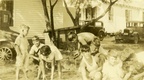 fay_viosca_pics_064 -- Playing in the Mud. L-R: Unknown, Charlie (Cranford) Viosca?, Fay Viosca, Unknown, Randall Viosca, Unknown, Jerry Viosca, Robert Viosca