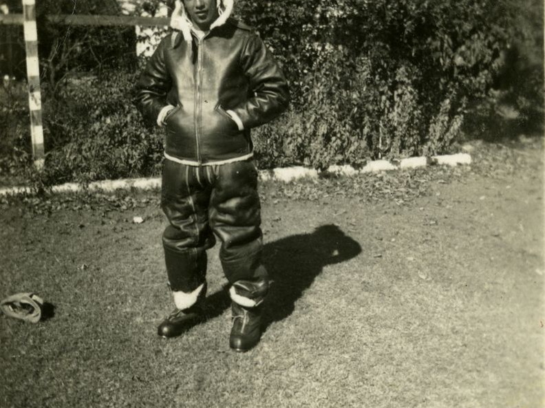 fay_viosca_pics_089 (2042 visits) Randall C Viosca in his WWII flight suit. Picture taken at Ada Place. fay_viosca_pics_089