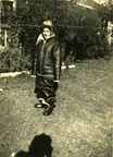 fay_viosca_pics_091 -- Fay Viosca in Randall Viosca's WWII flight suit. Picture taken at Ada Place.