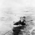 fay_viosca_pics_003 (2269 visits) Alice Baudean and Felix Viosca take a fast ride in a pirogue. Probably taken in Mandeville. fay_viosca_pics_003