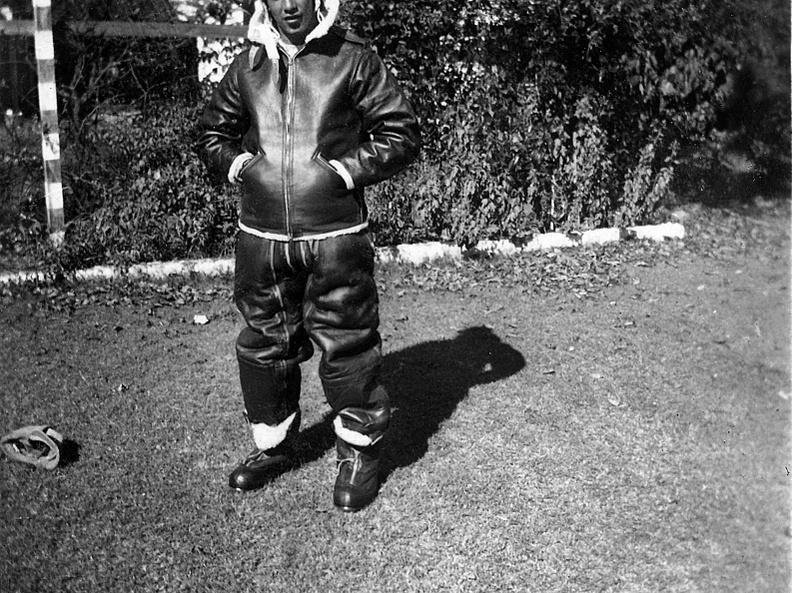 fay_viosca_pics_089 (1995 visits) Randall C Viosca in his WWII flight suit. Picture taken at Ada Place. fay_viosca_pics_089