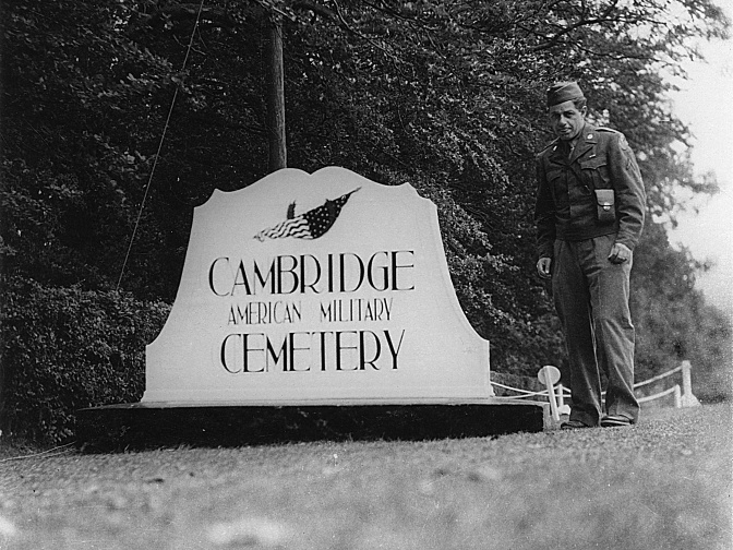 fay_viosca_pics_093 (1815 visits) Cambridge American Military Cemetery where Randall C Viosca was buried during WWII. Written on back:... fay_viosca_pics_093