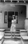 fay_viosca_pics_122 -- Fay Viosca on the porch at 5632 Ada Place.