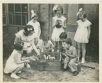 HarryViosca_003 -- On back: 
Standing L-R: Audrey Aime, Joyce Rivet, Fay Jordan (Neighbors)
Sitting L-R clockwise: Vivian Levie, Miriam Viosca, Harry Viosca Jr., Edward Levie, and Robert Levie.