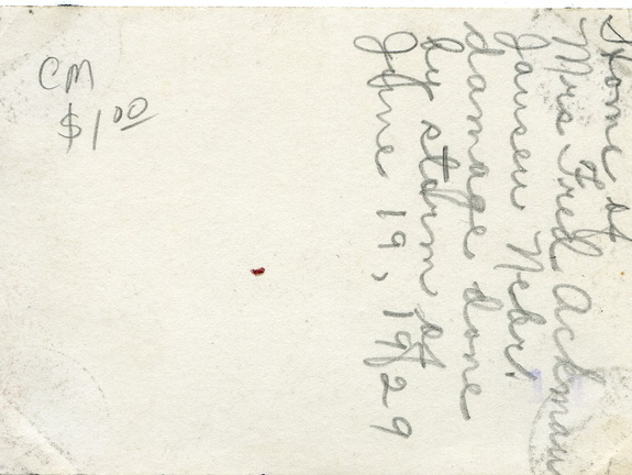 Kasparek Lot 5 1920s 008b (2128 visits) Home of Mrs Fred Ackman
Jansen Nebr.
damage done
by storm of
June 19, 1929
Note that there is a... Kasparek Lot 5 1920s 008b