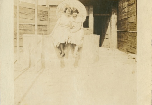 VicVioscaAlbum_006 (2055 visits) On border: Marie Carbafal and Juanita Fernandez in yard on Canal St. VicVioscaAlbum_006