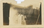 VicVioscaAlbum_007 -- On back: Louise Fernandez, Marie Carbfal, Juanita Fernandez. In yard - Carbafal home - Canal St.