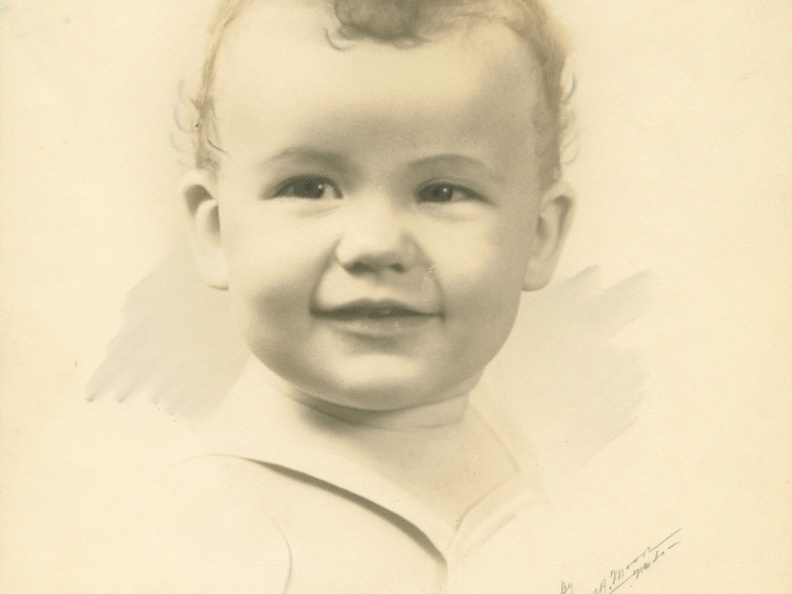 VicVioscaAlbum_024 (1603 visits) Victor Willard Viosca Jr. On back: 1 year Prize picture from Holy Rosary Baby Contest. VicVioscaAlbum_024