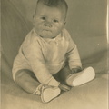 VicVioscaAlbum_035 (1433 visits) Victor Willard Viosca Jr. (Vic)
On back: Taken 1-6-40 By Maxsay Hymel, 6 months. VicVioscaAlbum_035