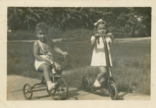 VicVioscaAlbum_072 (1768 visits) Victor Willard Viosca Jr. and Juanita "Juan" Fernandez.
On back: 3 years - Vic. and Juan, Taken - Re... VicVioscaAlbum_072