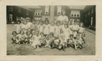 VicVioscaAlbum_077 -- Victor Willard Viosca Jr.On back: Kindergarten class - June 1945 Mrs Jane Andrews Teacher Vic. Viosca - 6 yrs. (back row - 3rd from right)