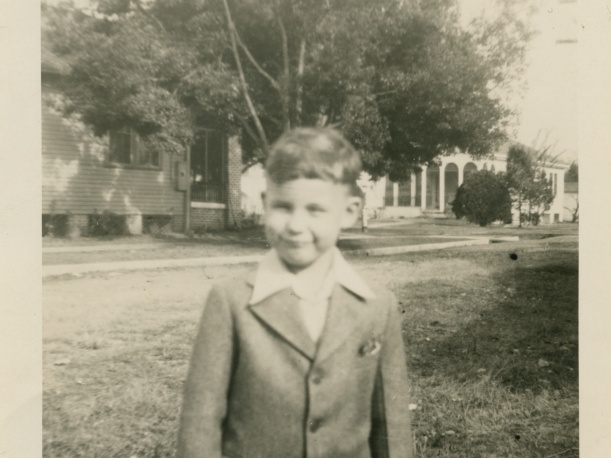 VicVioscaAlbum_079 (1735 visits) On back: Taken December - 1944, Victor Willard Viosca Jr. (Vic) 5.5 years old VicVioscaAlbum_079