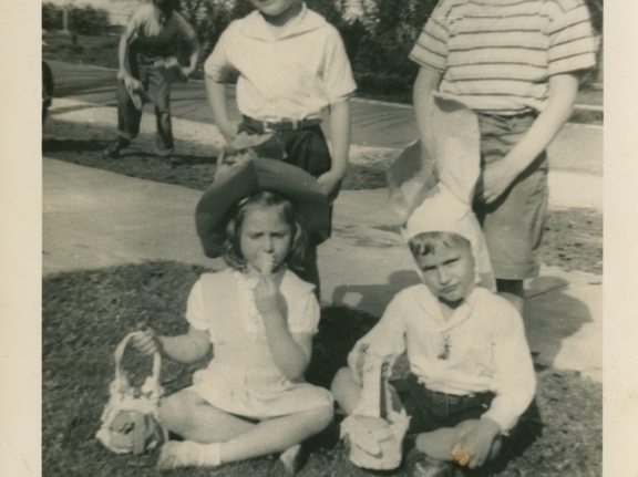 VicVioscaAlbum_081 (2289 visits) On back: Easter 1947
Daryl Bondreaux 7.5 yrs, Victor Willard Viosca Jr. (Vic) 7.5 yrs,
Denise Bondre... VicVioscaAlbum_081