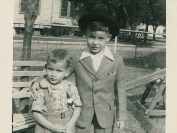 VicVioscaAlbum_083 (1734 visits) On back: December - 1944, Rene Charles Viosca - 2.5 yrs, Victor Willard Viosca Jr. (Vic) 5.5 yrs. VicVioscaAlbum_083