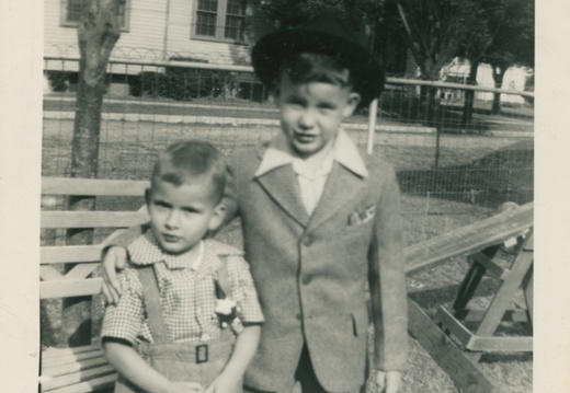VicVioscaAlbum_083 (1732 visits) On back: December - 1944, Rene Charles Viosca - 2.5 yrs, Victor Willard Viosca Jr. (Vic) 5.5 yrs. VicVioscaAlbum_083