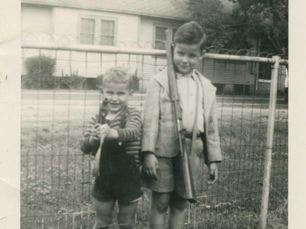 VicVioscaAlbum_085 (1779 visits) On back: Rene Charles Viosca - 3 yrs old, Victor Willard Viosca, Jr., 6 yrs old, 5762 Catina St. Rol... VicVioscaAlbum_085