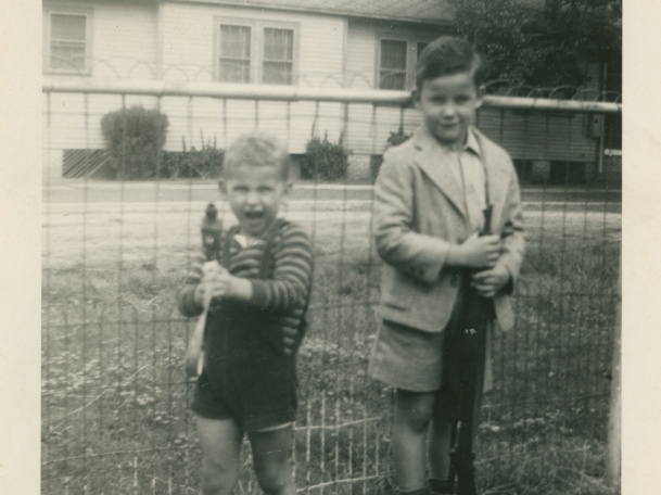 VicVioscaAlbum_086 (1754 visits) On back: Rene Charles Viosca - 3 yrs old, Victor Willard Viosca, Jr., 6 yrs old, 5762 Catina St. Rol... VicVioscaAlbum_086