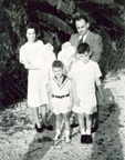 VicVioscaAlbum_089cs -- From back: Sept 25 1946 Twins' Christening Day
Louise Viosca holding Barbara L Viosca, Willard Viosca holding Drew Randall Viosca.
Rene Charles Viosca born June 21 1942, Victor Willard Viosca Jr. born June 27, 1939