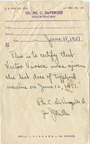 VicVioscaAlbum_111 -- Vicktor Willard Viosca Jr.Text: This is to certify that Victor Viosca was given the last dose of typhoid vaccine on June 12, 1951.