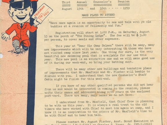 VicVioscaAlbum_116 (1526 visits) Victor Willard Vioscal Jr (Vic) scouting telegram. VicVioscaAlbum_116