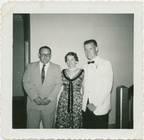 VicVioscaAlbum_120 -- On back: Victor WILLARD Viosca Sr., Louise Fernandez Viosca, and Victor Willard Viosca Jr. (Vic). Vic's Jesuit graduation. Roll(810)