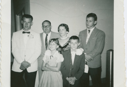 VicVioscaAlbum_122 (3142 visits) On back: Vic's Jesuit Graduation and The Family.
Back L-R: Victor Willard Viosca Jr. (Vic), Victor W... VicVioscaAlbum_122