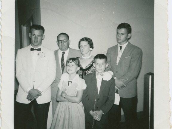 VicVioscaAlbum_122 (3146 visits) On back: Vic's Jesuit Graduation and The Family.
Back L-R: Victor Willard Viosca Jr. (Vic), Victor W... VicVioscaAlbum_122