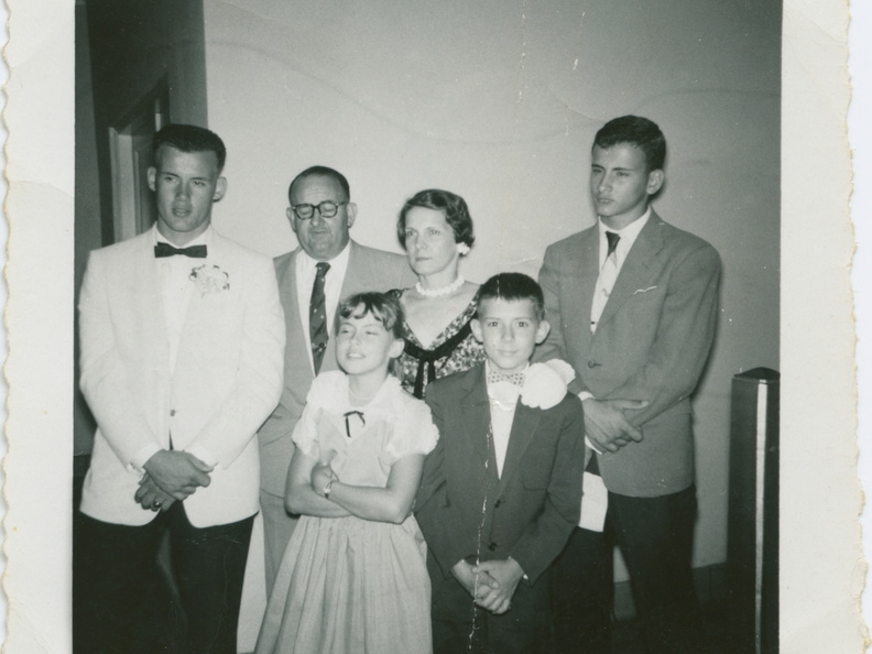 VicVioscaAlbum_122 (3144 visits) On back: Vic's Jesuit Graduation and The Family.
Back L-R: Victor Willard Viosca Jr. (Vic), Victor W... VicVioscaAlbum_122
