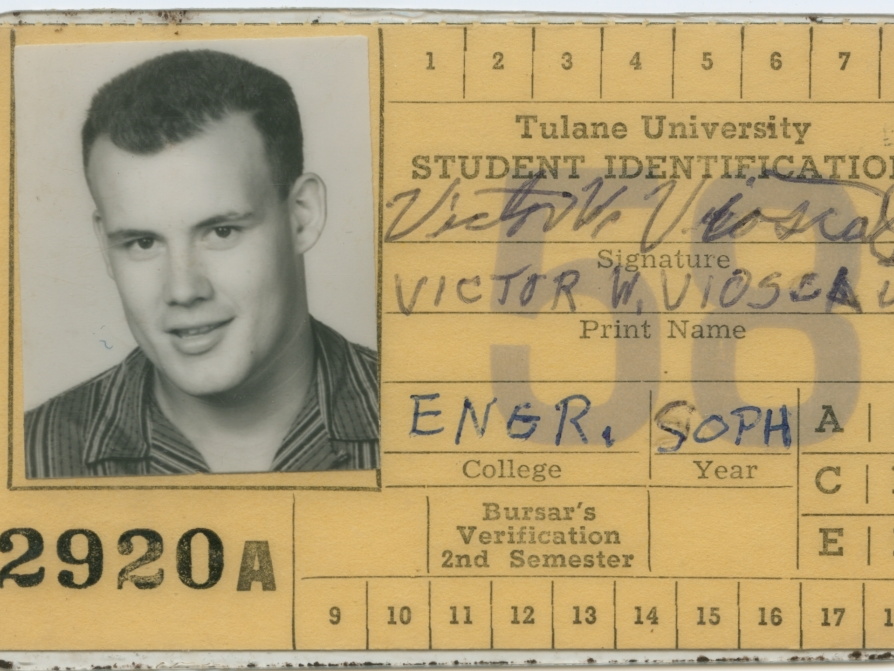 VicVioscaAlbum_130 (1485 visits) Victor Willard Viosca Jr. (Vic) Tulane Id Card 1958 VicVioscaAlbum_130