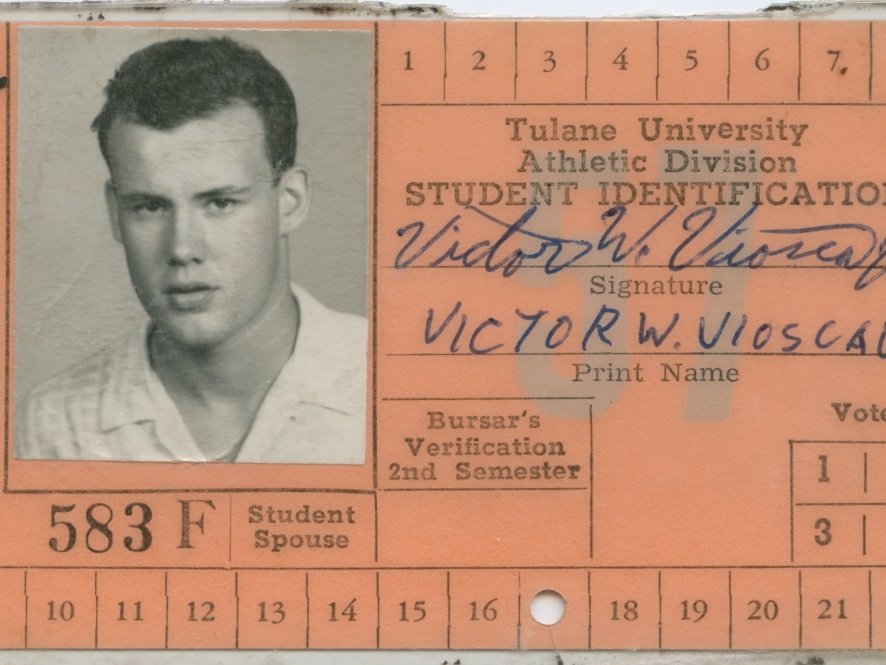 VicVioscaAlbum_131 (1483 visits) Victor Willard Viosca Jr. (Vic) Tulane Id Card 1958 VicVioscaAlbum_131