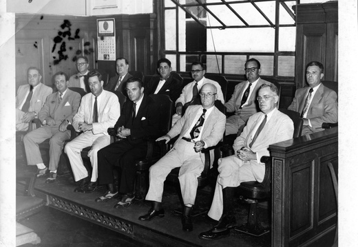 VicVioscaScans_8-2007_015 (1794 visits) Victor Willard Viosca back row 2nd from right.
(grand jury? story?) VicVioscaScans_8-2007_015