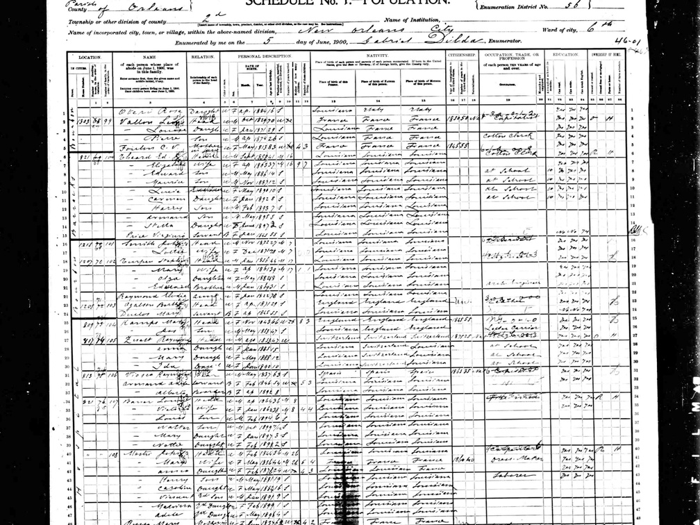 1900Census LA NO VioscaRaymond (1084 visits) 1900Census LA NO VioscaRaymond