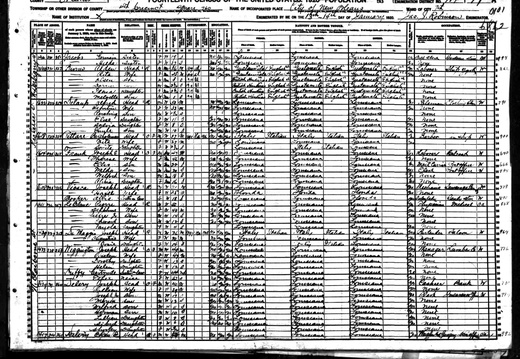 1920Census LA NO VioscaJosephBookerHazel