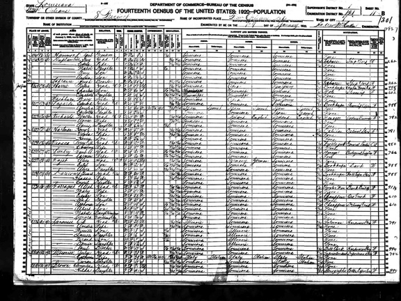1920Census LA NO VioscaPPercyJr (1034 visits) 1920Census LA NO VioscaPPercyJr
