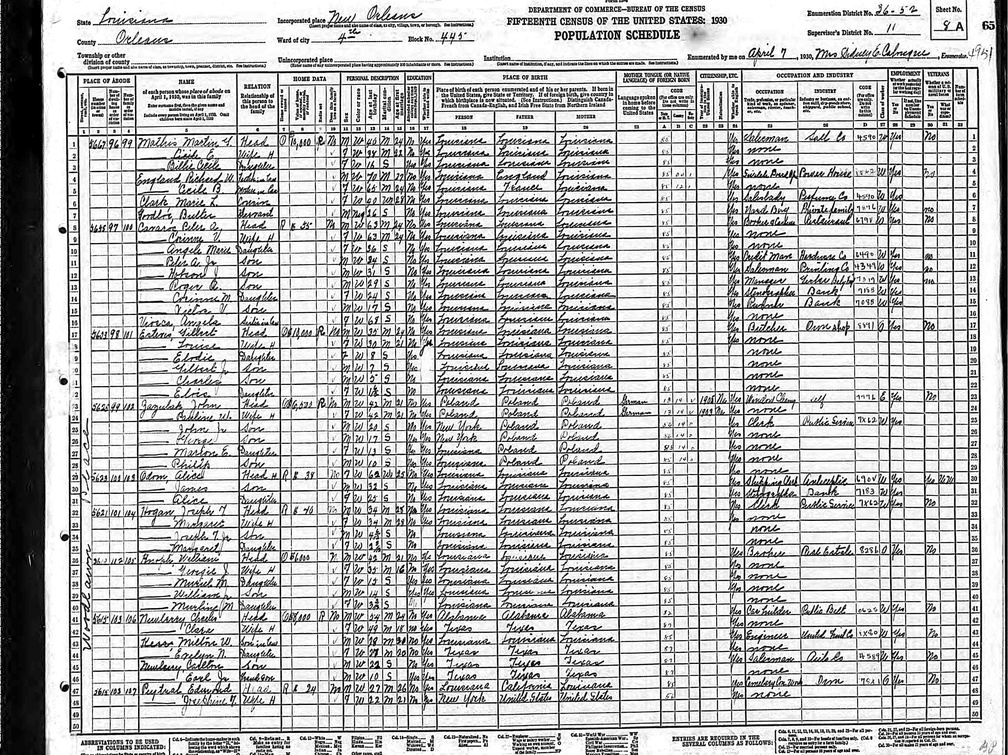 1930Census LA NO VioscaCavaroc (1005 visits) 1930Census LA NO VioscaCavaroc