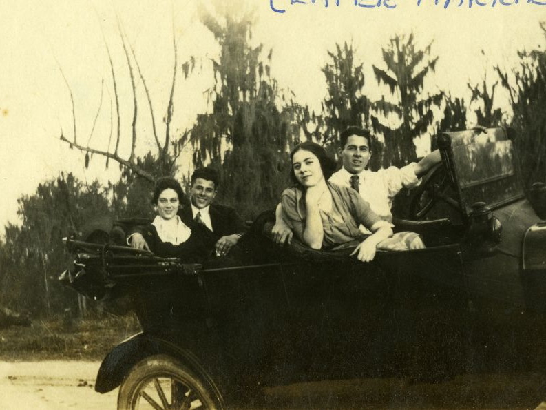 fay_viosca_pics_009 (2361 visits) Out for a ride: L-R: Alice Baudean, Fellix Viosca, Mildred Sintes, Harry Viosca fay_viosca_pics_009