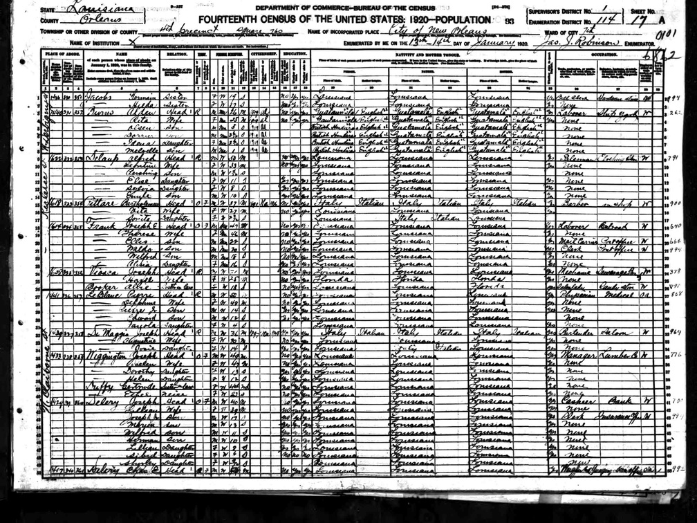 1920Census LA NO VioscaJosephBookerHazel (1007 visits) 1920Census LA NO VioscaJosephBookerHazel