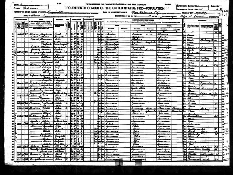 1920Census LA NO VioscaRene (1112 visits) 1920Census LA NO VioscaRene