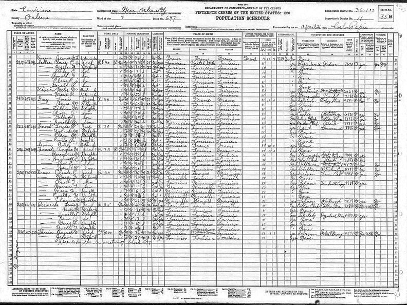 1930Census LA NO Sadlier (1017 visits) 1930Census LA NO Sadlier